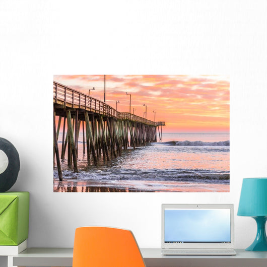 Virginia Beach Fishing Pier Wall Decal