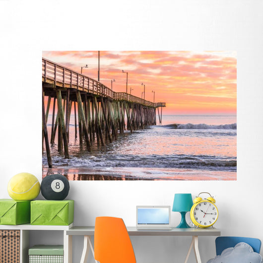 Virginia Beach Fishing Pier Wall Decal