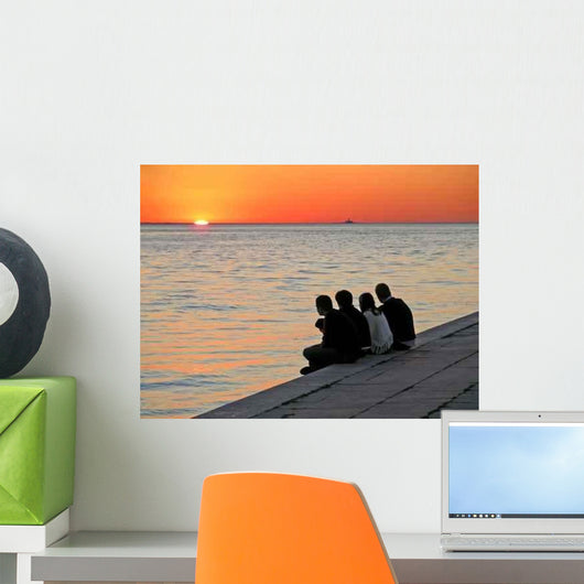 Watching Sunset Wall Decal