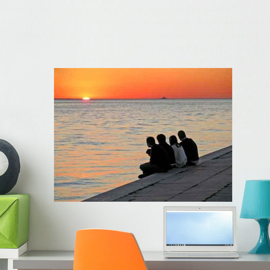 Watching Sunset Wall Decal