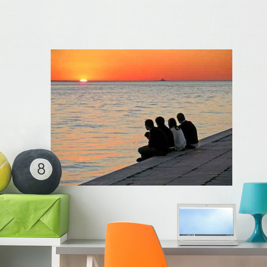 Watching Sunset Wall Decal