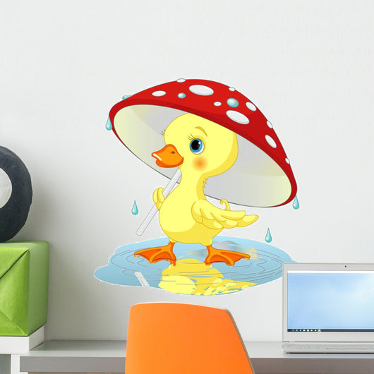 Duck under Rain Wall Decal