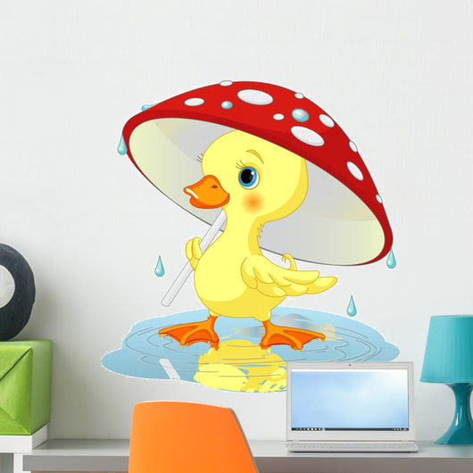 Duck under Rain Wall Decal