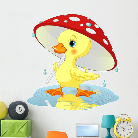 Duck under Rain Wall Decal