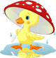 Duck under Rain Wall Decal