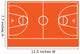 Basketball Pitch Wall Decal