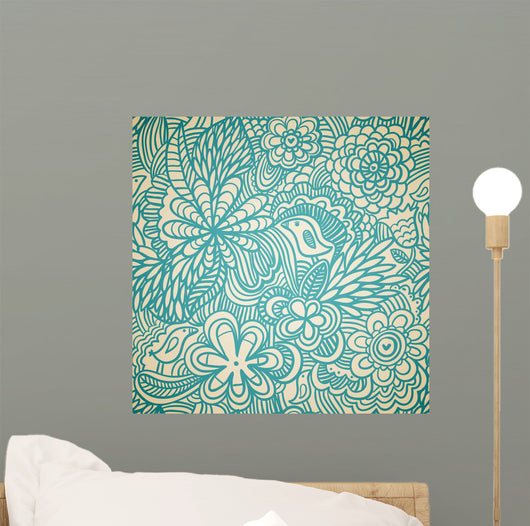 Floral Seamless Pattern Wall Decal