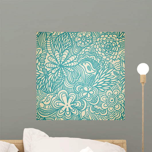 Floral Seamless Pattern Wall Decal