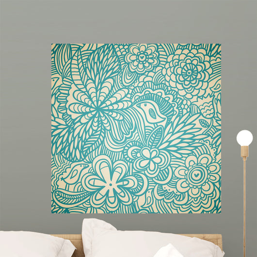 Floral Seamless Pattern Wall Decal