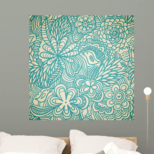 Floral Seamless Pattern Wall Decal