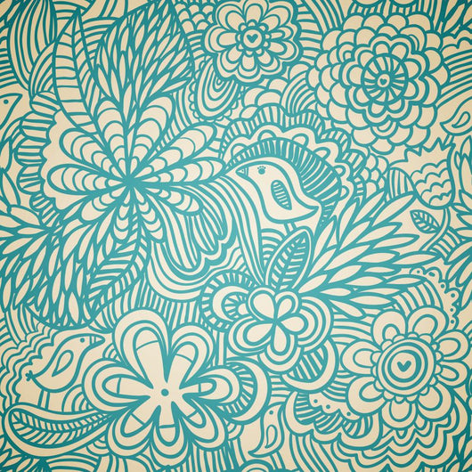 Floral Seamless Pattern Wall Decal