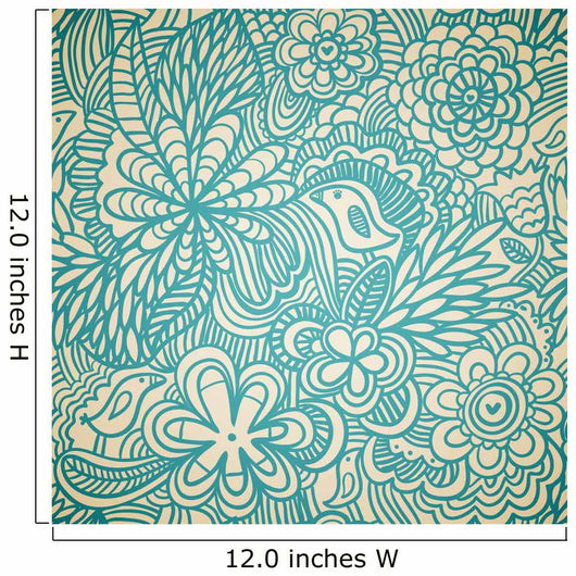 Floral Seamless Pattern Wall Decal