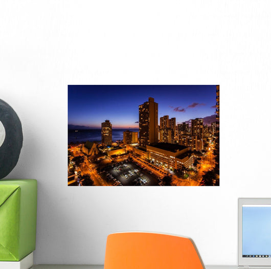 Night over Honolulu Wall Decal