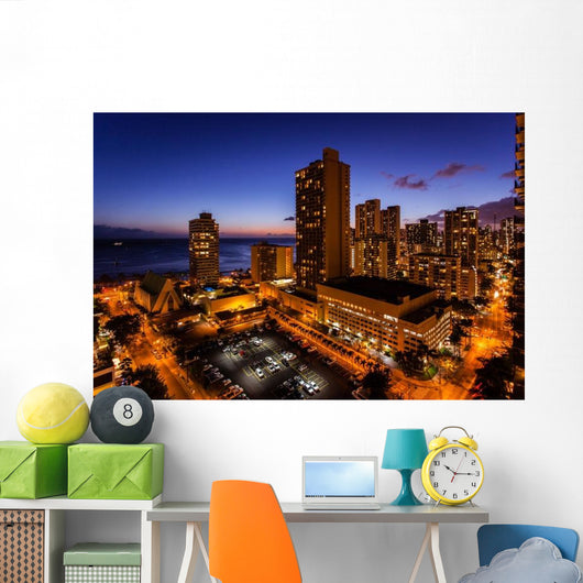 Night over Honolulu Wall Decal