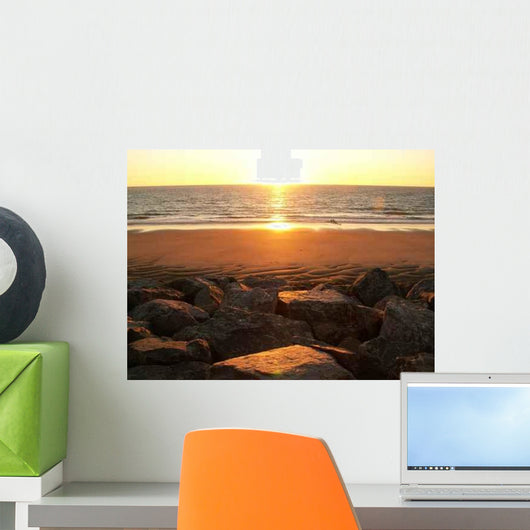 Amelie Sunrise Beach Wall Decal