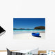 Blue Canoe Sandy Beach Wall Decal