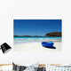 Blue Canoe Sandy Beach Wall Decal