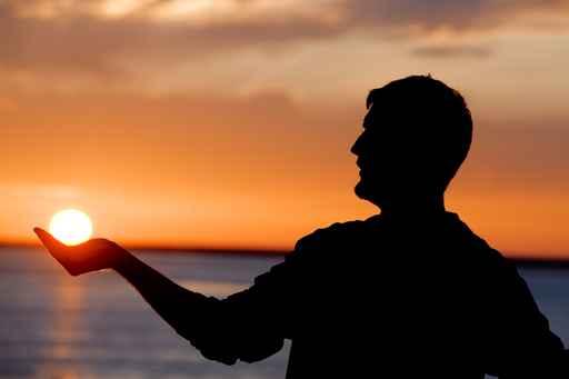 Touching Sun Wall Decal