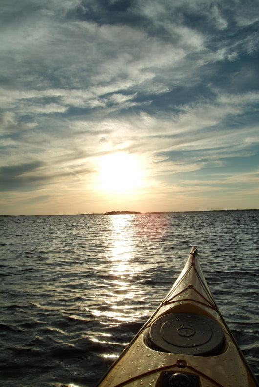 Kayaking into Sunset Wall Decal