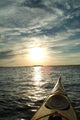 Kayaking into Sunset Wall Decal