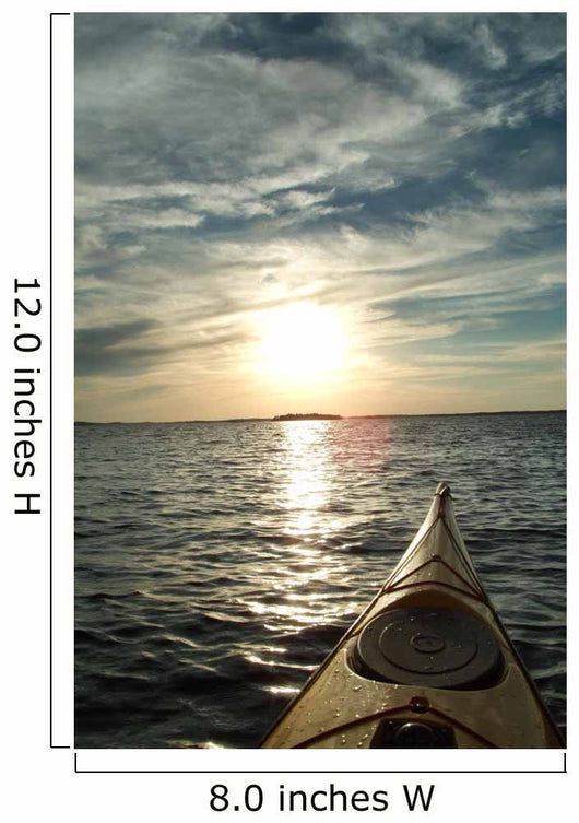 Kayaking into Sunset Wall Decal