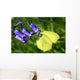 Lemon Butterfly Flower Bellflower Wall Decal