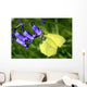 Lemon Butterfly Flower Bellflower Wall Decal