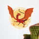 Red Western Dragon Wall Decal