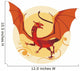 Red Western Dragon Wall Decal