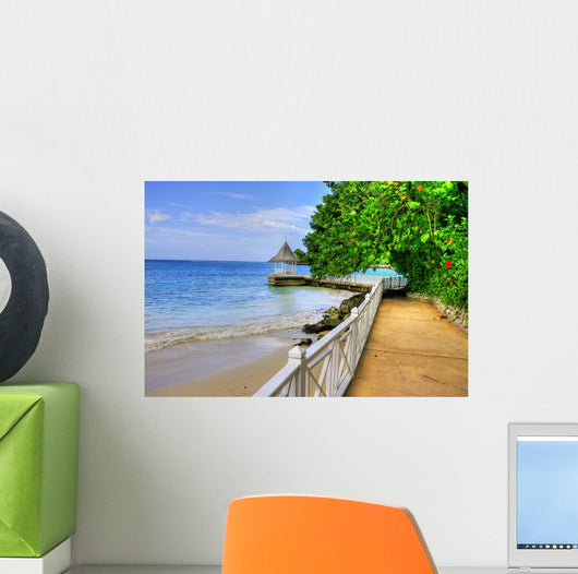 Pier Beach Montego Bay Wall Decal Design 1