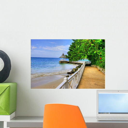 Pier Beach Montego Bay Wall Decal Design 1