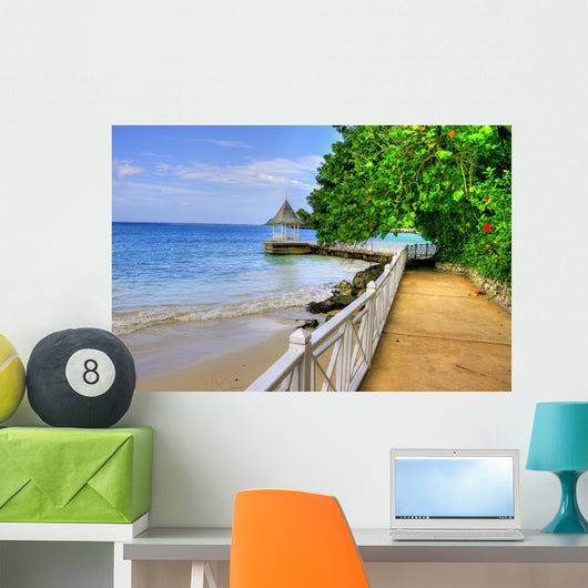 Pier Beach Montego Bay Wall Decal Design 1
