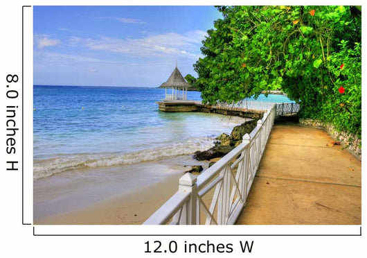 Pier Beach Montego Bay Wall Decal Design 1