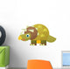Cartoon Happy Dinosaur Triceratops Wall Decal