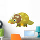 Cartoon Happy Dinosaur Triceratops Wall Decal