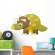 Cartoon Happy Dinosaur Triceratops Wall Decal