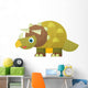 Cartoon Happy Dinosaur Triceratops Wall Decal