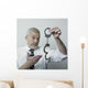 Senior Showing Pair Handcuffs Wall Decal