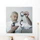 Senior Showing Pair Handcuffs Wall Decal