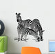 Three Zebras Drink Water Wall Decal