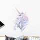 Cute Pastel Watercolor Unicorn Wall Decal