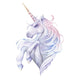 Cute Pastel Watercolor Unicorn Wall Decal