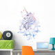 Cute Cloudy Watercolor Unicorn Wall Decal