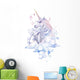 Cute Cloudy Watercolor Unicorn Wall Decal