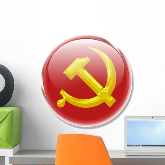 Button Communism Wall Decal