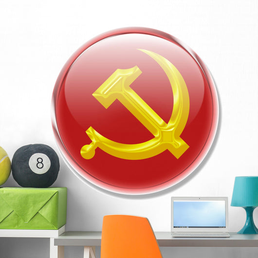 Button Communism Wall Decal