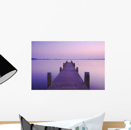 Blue Sunset with Jetty Wall Decal
