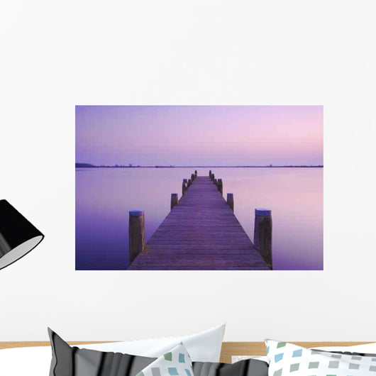 Blue Sunset with Jetty Wall Decal