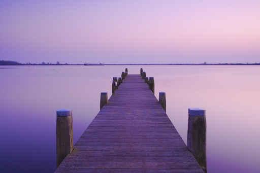 Blue Sunset with Jetty Wall Decal