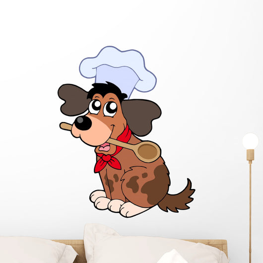 Cartoon Dog Chef Wall Decal